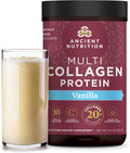 Ancient Nutrition Multi Collagen Protein Powder Vanilla Flavor 8.9oz | 24 Servings | Supports Joint Care, Skin, Hair & Nails, and Gut Health