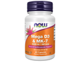 NOW Foods Supplements, Mega D-3 & MK-7 with Vitamins D-3 & K-2, 5,000 IU/180 mcg, Bone & Cardiovascular Support*, 60 Veg Capsules