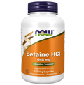 NOW Foods Supplements, Betaine HCl 648 mg, Vegetarian Formula, Digestive Support*, 120 Veg Capsules