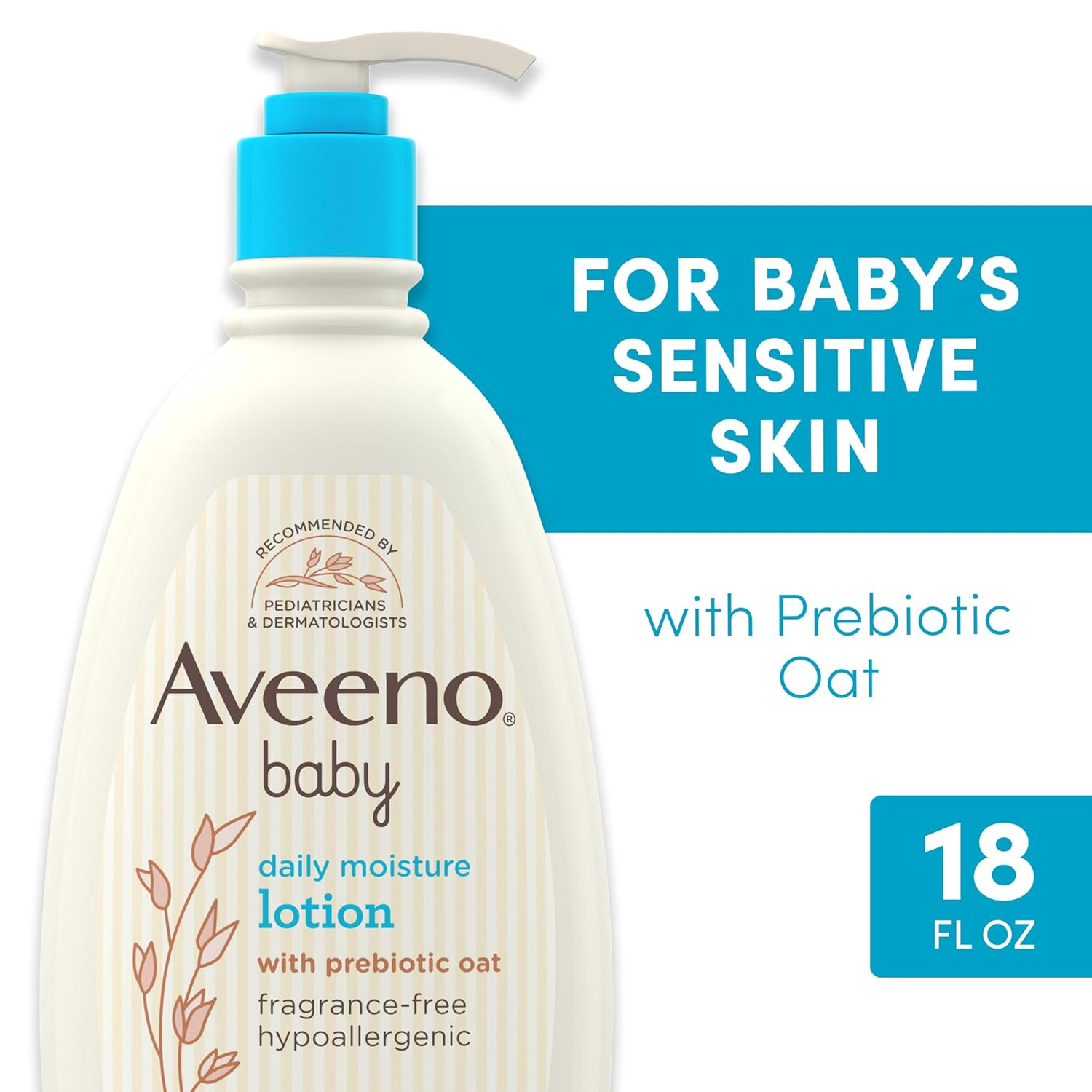 Aveeno Baby Daily Moisture Body Lotion for Delicate Skin with Natural Colloidal Oatmeal & Dimethicone - 18 fl oz