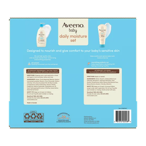 Aveeno Baby Moisture Set, 2 Wash & Shampoo + Lotion, 44 fl oz