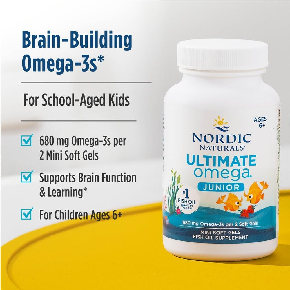 Nordic Naturals Ultimate Omega Jr., Strawberry - 90 Mini Soft Gels