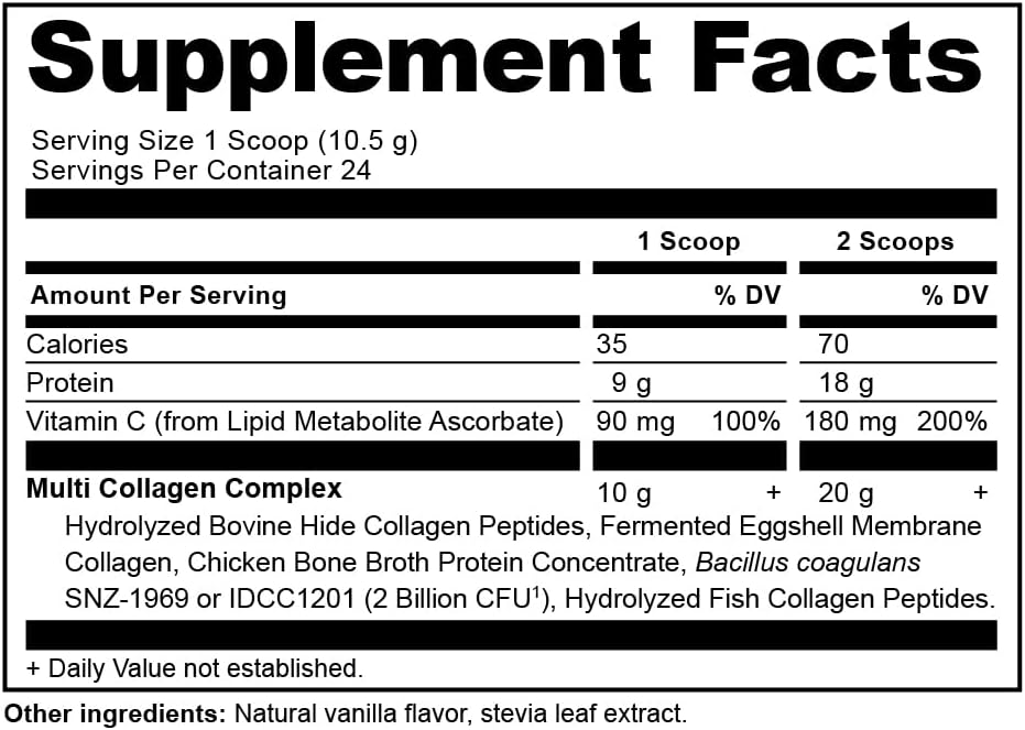 Ancient Nutrition Multi Collagen Protein Powder Vanilla Flavor 8.9oz | 24 Servings | Supports Joint Care, Skin, Hair & Nails, and Gut Health
