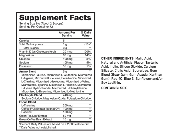 Optimum Nutrition Essential Amino Energy + Electrolytes, Grape, 1.42 lbs