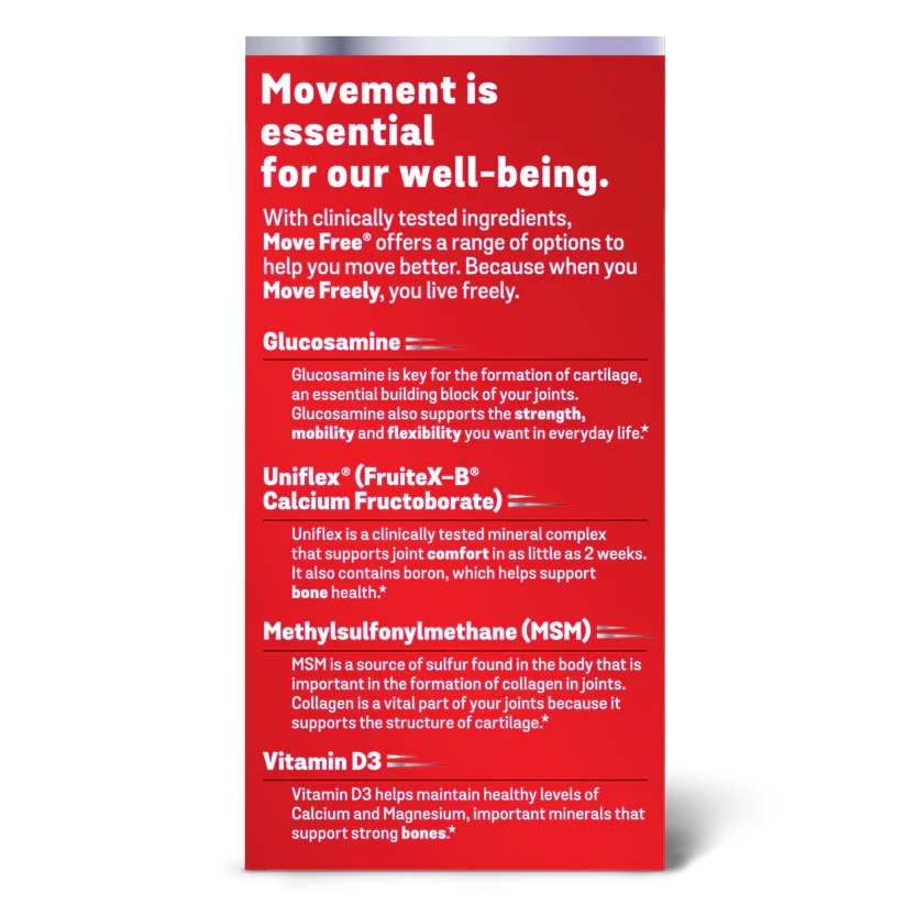 Move Free Advanced MSM + Vitamin D3 Glucosamine Chondroitin Joint Supplement