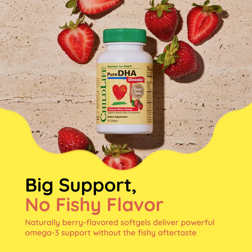 ChildLife Pure DHA Softgels – Brain & Nervous System Support for Kids | 90 Softgels