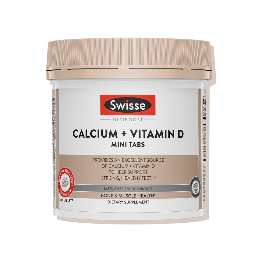 Swisse Calcium with Vitamin D3 & Citrate 830 mg | 300 Tablets